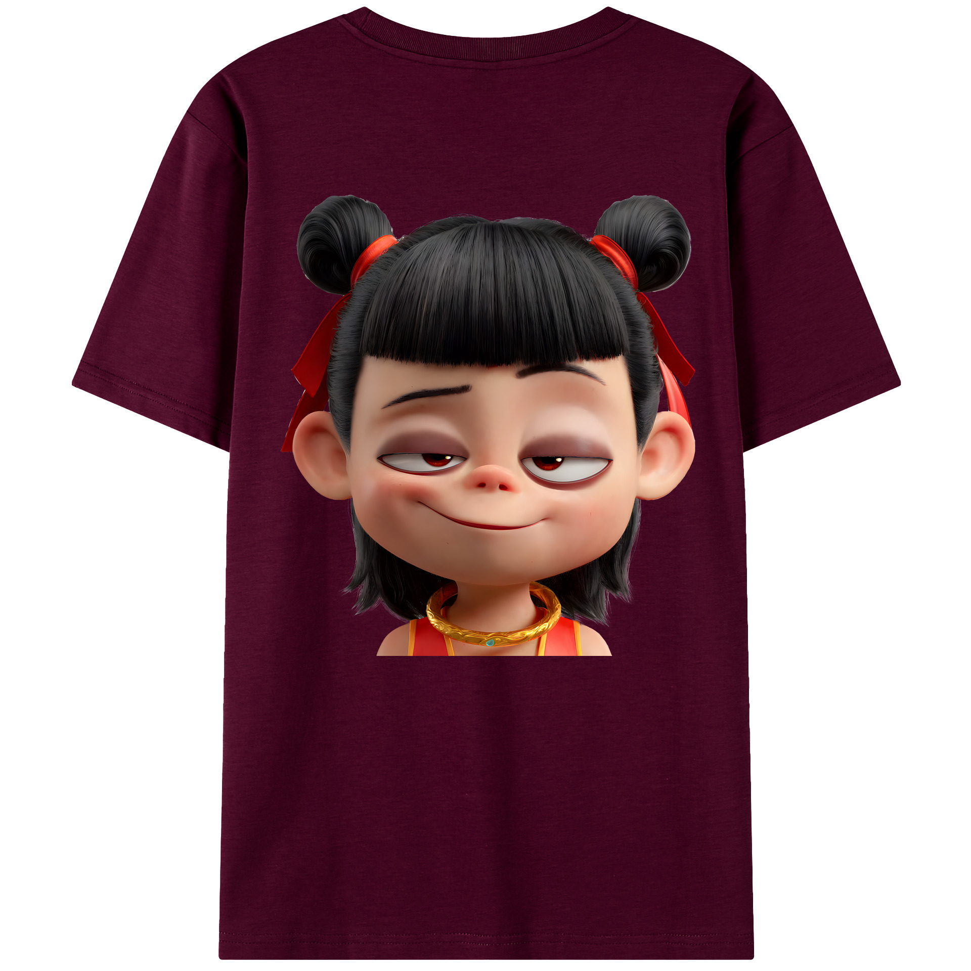 （画像用） Ne Zha 2 ナタ 魔童の大暴れ レディース半袖Tシャツ(バックプリント)